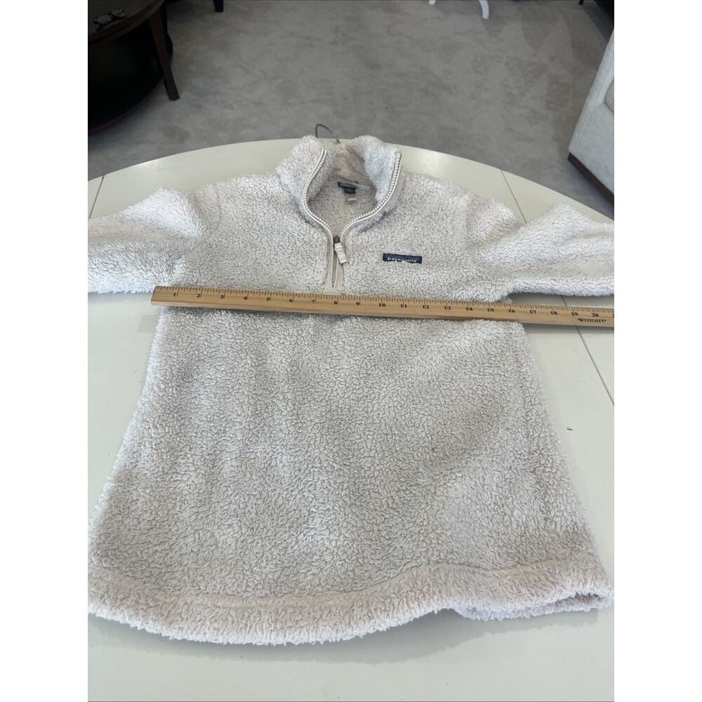 Patagonia Los Gatos Fleece Sweater Beige 1/4 Zip Pullover Women XS Mock Neck - Picture 6 of 10